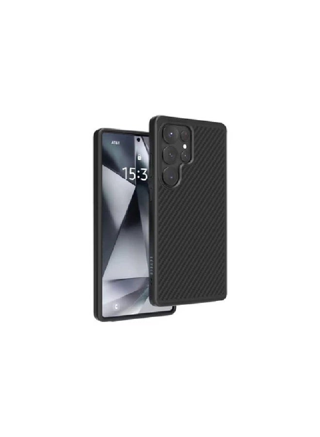 LEVELO Case For Samsung S25 Ultra Ox Carbon - Black - Image 1